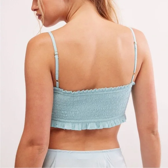 Free People Tallulah Bralette in Aqua-esque Blue Sizes Small $48 Retail NWT - Picture 7 of 12